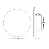 Havit Lighting Lighting Halo LED Wall Light RGBW 7w in Black or White Havit Lighting - HV3591RGBW Lights-For-You